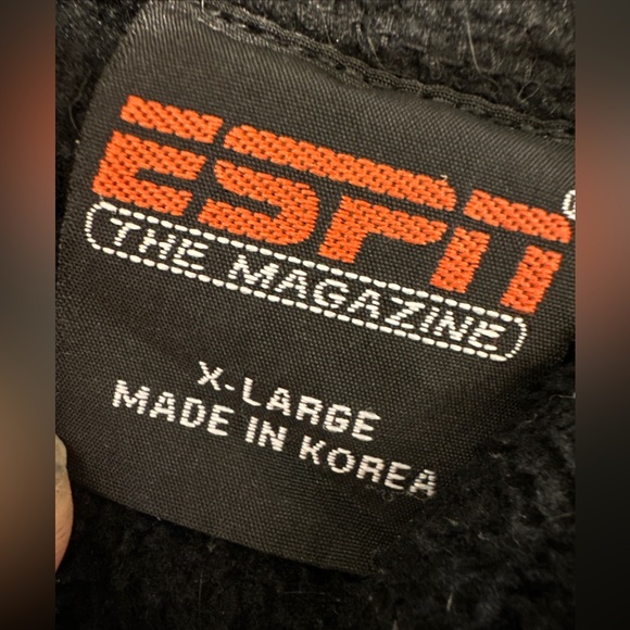 ESPN the Magazine Men's Fleece Pullover 1/4 Zipper Long Sleeve Size XL - Picture 4 of 5
